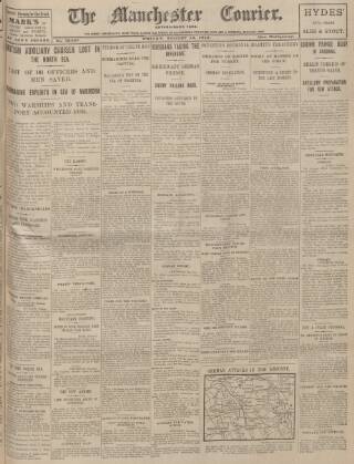 cover page of Manchester Courier and Lancashire General Advertiser published on August 13, 1915