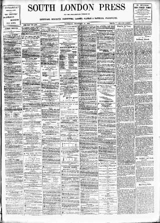 cover page of South London Press published on February 24, 1894