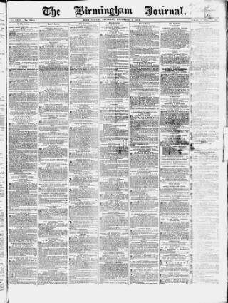 cover page of Birmingham Journal published on December 3, 1859