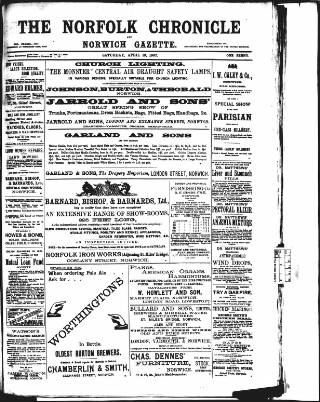 cover page of Norfolk Chronicle published on April 19, 1902