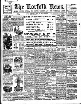 cover page of Norfolk News published on August 11, 1900
