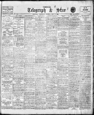 cover page of Sheffield Evening Telegraph published on May 11, 1910