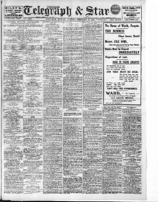 cover page of Sheffield Evening Telegraph published on February 23, 1920