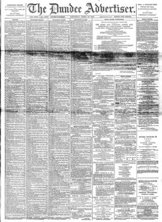 cover page of Dundee Advertiser published on April 19, 1890