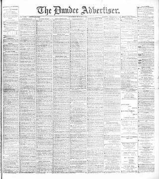 cover page of Dundee Advertiser published on August 8, 1896