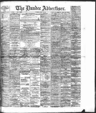 cover page of Dundee Advertiser published on April 26, 1898