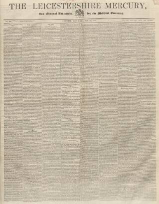 cover page of Leicestershire Mercury published on April 20, 1850