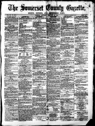 cover page of Somerset County Gazette published on February 24, 1877