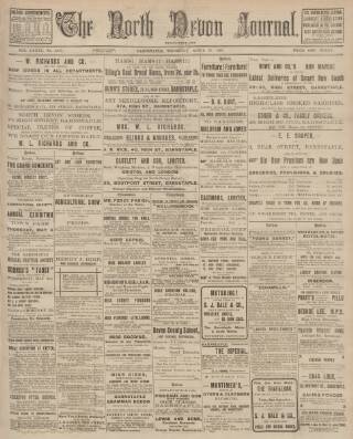 cover page of North Devon Journal published on April 27, 1905