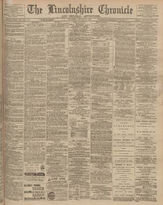 cover page of Lincolnshire Chronicle published on August 13, 1901