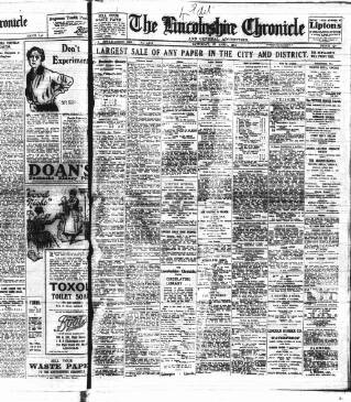 cover page of Lincolnshire Chronicle published on April 27, 1918