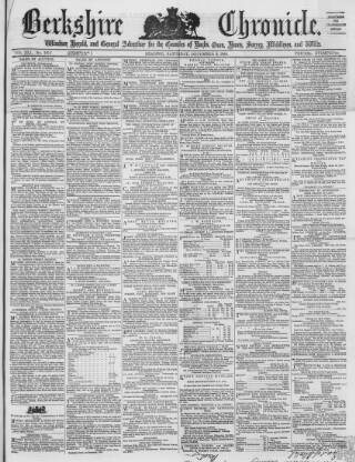 cover page of Berkshire Chronicle published on December 3, 1864