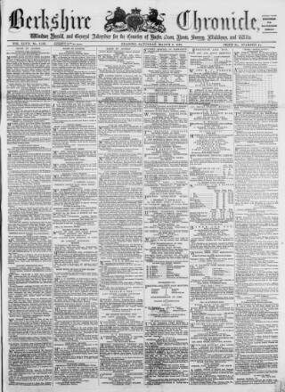 cover page of Berkshire Chronicle published on March 5, 1870