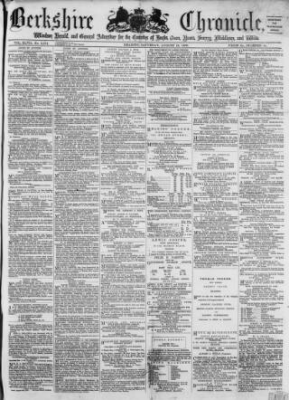 cover page of Berkshire Chronicle published on August 13, 1870