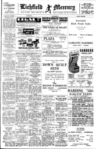 cover page of Lichfield Mercury published on April 20, 1951