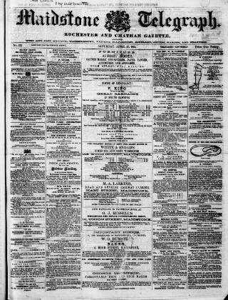 cover page of Maidstone Telegraph published on April 27, 1861