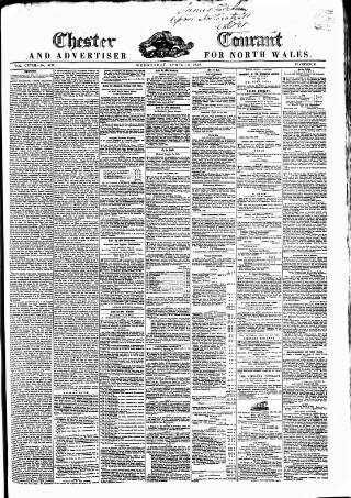 cover page of Chester Courant published on April 19, 1848