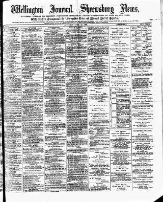 cover page of Wellington Journal published on April 26, 1884