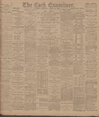 cover page of Cork Examiner published on April 16, 1901