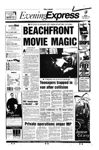 cover page of Aberdeen Evening Express published on December 2, 1994