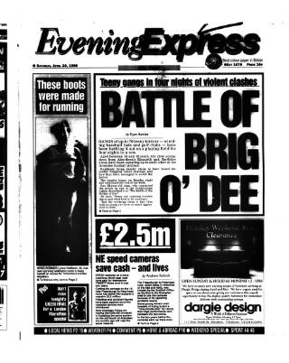 cover page of Aberdeen Evening Express published on April 20, 1996