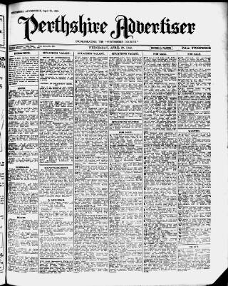 cover page of Perthshire Advertiser published on April 20, 1949