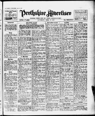 cover page of Perthshire Advertiser published on April 19, 1952