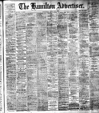 cover page of Hamilton Advertiser published on April 25, 1903