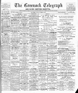 cover page of Greenock Telegraph and Clyde Shipping Gazette published on March 28, 1899