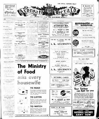 cover page of Arbroath Herald published on April 19, 1940