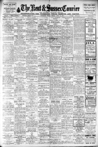 cover page of Kent & Sussex Courier published on April 20, 1923