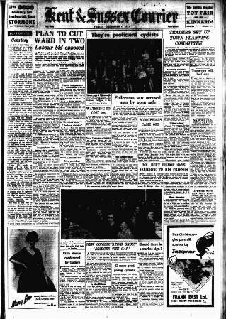 cover page of Kent & Sussex Courier published on December 4, 1959