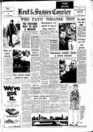 cover page of Kent & Sussex Courier published on April 19, 1968