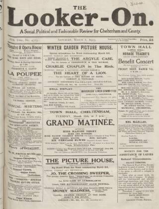cover page of Cheltenham Looker-On published on March 1, 1919