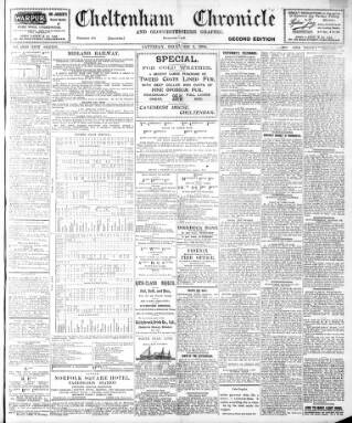 cover page of Cheltenham Chronicle published on December 3, 1904