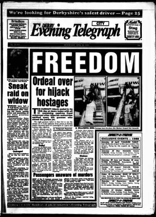 cover page of Derby Daily Telegraph published on April 20, 1988