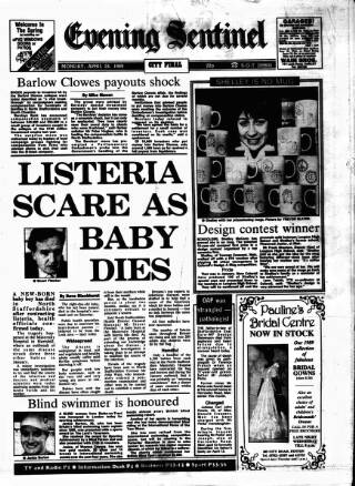 cover page of Staffordshire Sentinel published on April 24, 1989