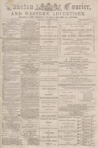 cover page of Taunton Courier and Western Advertiser published on February 23, 1887