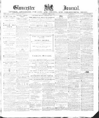 cover page of Gloucester Journal published on April 26, 1884