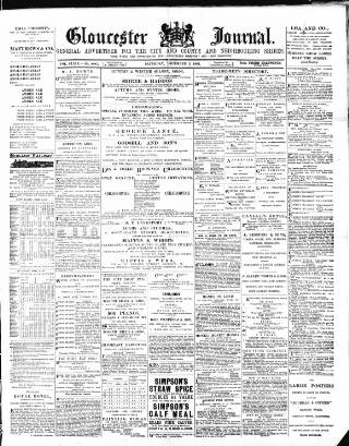 cover page of Gloucester Journal published on December 3, 1892