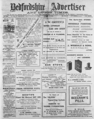 cover page of Luton Times and Advertiser published on March 29, 1912