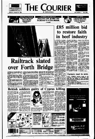 cover page of Dundee Courier published on March 29, 1996