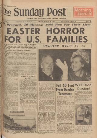 cover page of Sunday Post published on March 29, 1964