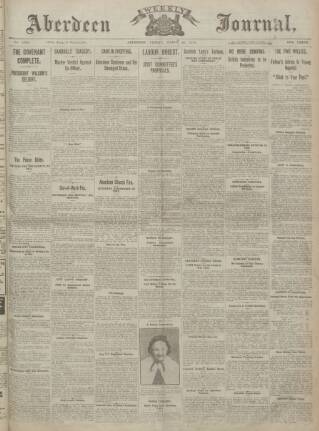 cover page of Aberdeen Weekly Journal published on March 28, 1919
