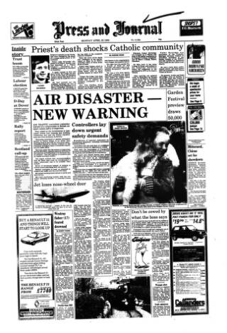 cover page of Aberdeen Press and Journal published on April 25, 1988