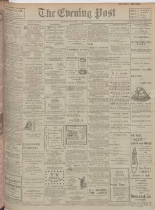 cover page of Dundee Evening Post published on April 20, 1903