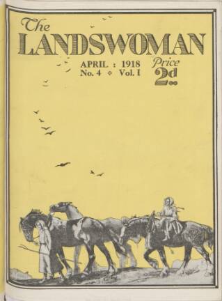 cover page of Landswoman published on April 1, 1918