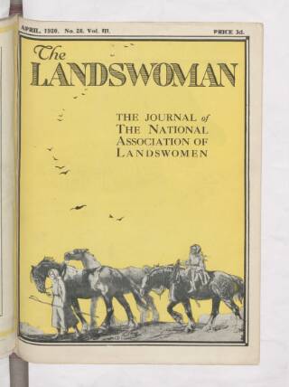 cover page of Landswoman published on April 1, 1920