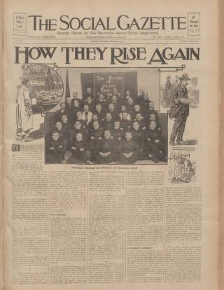 cover page of Social Gazette published on March 29, 1913