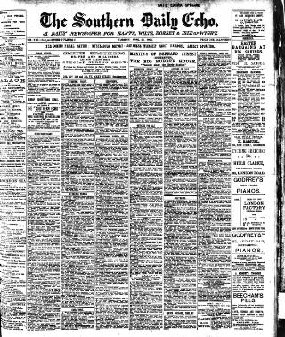 cover page of Southern Echo published on April 25, 1905
